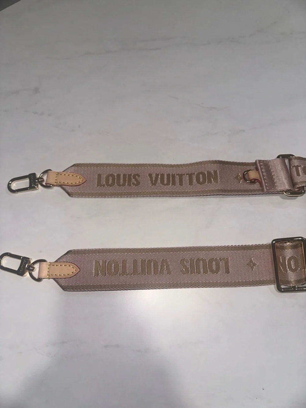 Authentic Louis Vuitton Blush Pink Strap with Gold Accents - Picture 3 of 5